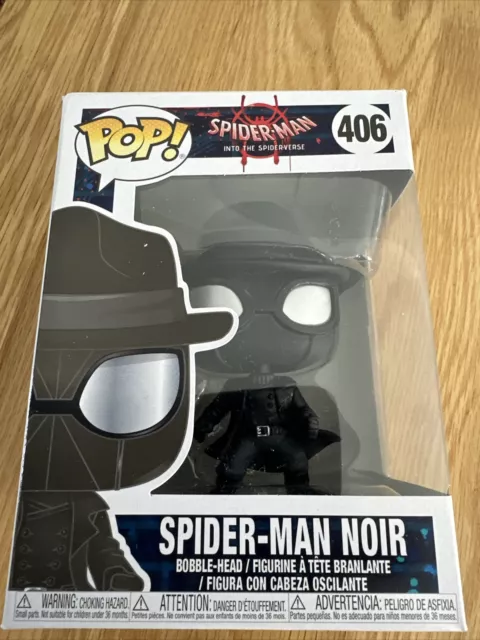 Spiderman Pop! Funko Spider-Man Noir Vinyl Bobble Head Figure Marvel #406