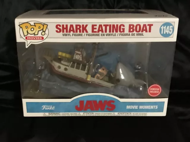 Funko Pop! Movies Jaws Shark Eating Boat #1145 Movie Moments Gamestop Exc. Vinyl