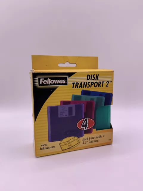 Custodie dischetti Fellowes Transport confezione da 4 floppy porta dischi da 3,5" archiviazione PC