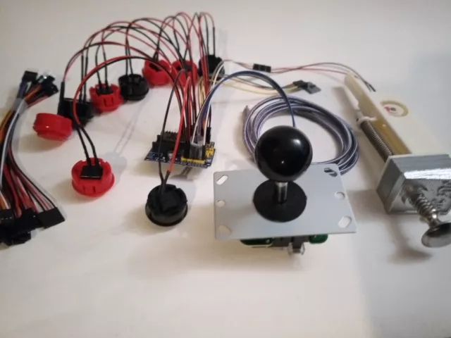 Virtual Pinball - Pincab - Kit : analog Plunger + Nudge + Big Arcade Joystick