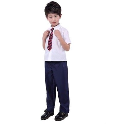 I bambini Vestiti Abiti Formali Camicia Pantaloni Cravatta Set Festa Di Nozze Sposo Costume HOST