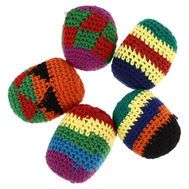 5 Pcs Wool Sandbag Plastic Child Outdoor Game Kick Balls Kids Playset