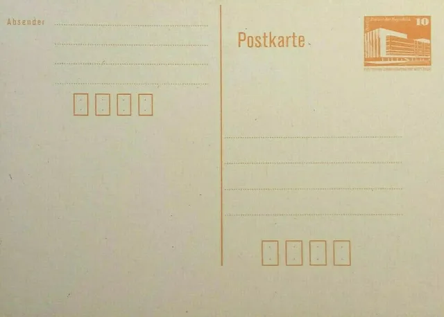 Alte Postkarte, DDR, Ganzsache, 10 Pfennig, Palast der Republik, Rarität