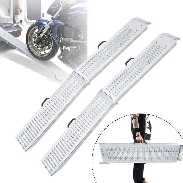 2x rampa di accesso rampa pieghevole auto rampa moto rampa di carico ferro