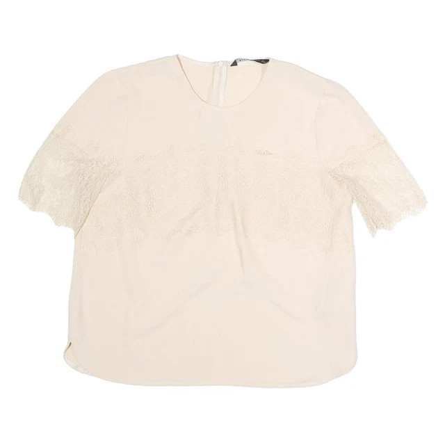 Top à encolure bateau en coton - Blanc/rayures beiges - FEMME | H&M FR