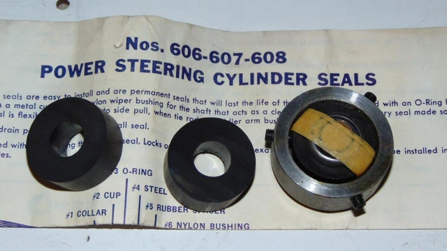 Ford Mercury Thunderbird 1957-1958 NOS Power Steering Cylinder Seal 606