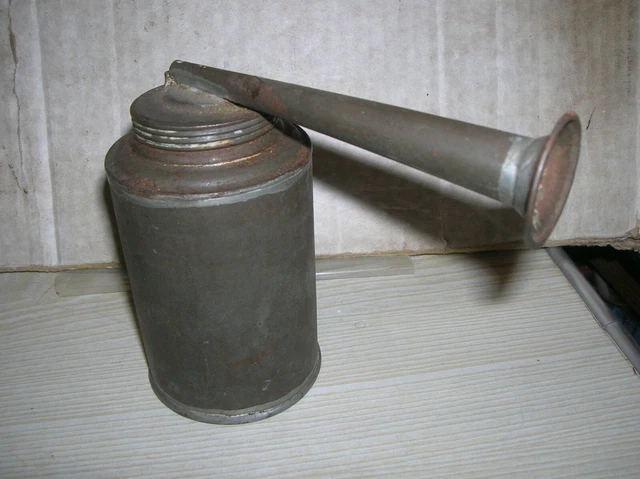 Uralte Zersteuber-Dose "Pustezerstäuber" Weißblechdose mit Pusterohr