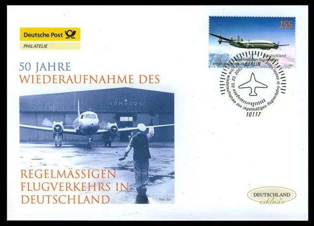 FDC 2450 exklusiv (2005) Lufthansa, Wiederuafnahme des regelmäßigen Flugverkehrs