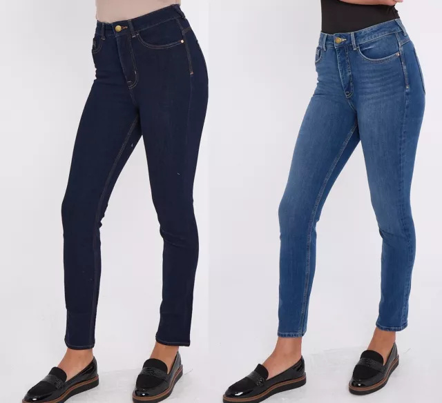 Ex M&S Ladies Denim Jeans Magic Shaping Slim Sculpt Stretch Marks Spencer