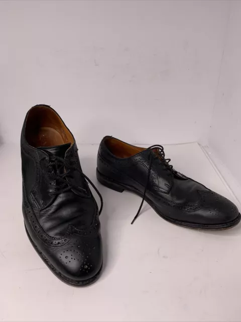 Allen Edmonds Boardwalk Wingtip Oxford Brogue Black Mens Size 11 D See Desc.