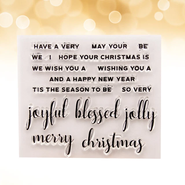 Silicone Stamp Block Blessing Words Silicone Stamps Sentiments Clear Stamps