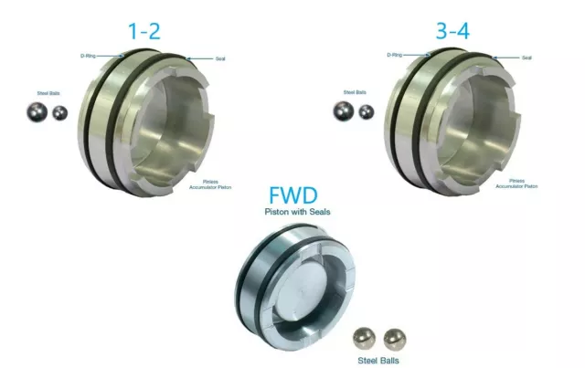 4L60E 4L65E 4L70E Pinless Forward Accumulator Piston Kit Sonnax FWD, 1-2 and 3-4