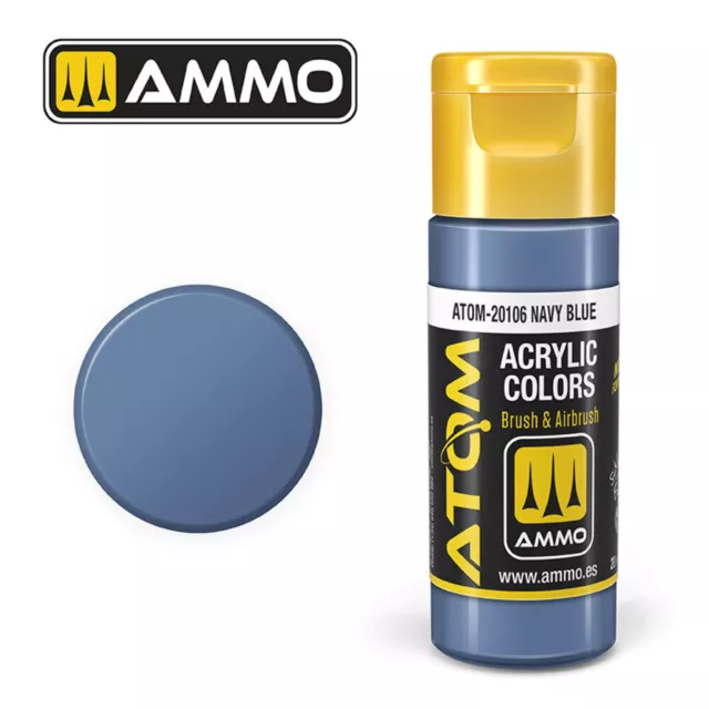 Ammo MIG ATOM-20106 - ATOM COLOR Navy Blue 20ml - Neu