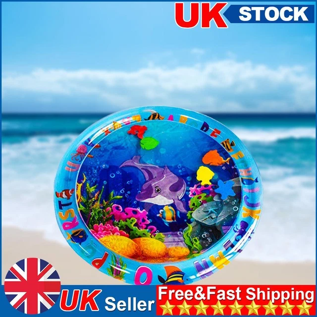 Animal Water Mat PVC Baby Water Play Mat Double Edge (Round Dolphin)