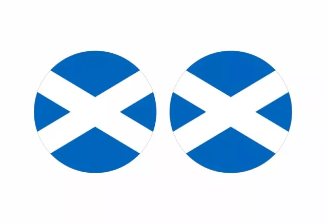 2x autocollant sticker rond cocarde drapeau ecosse ecossais
