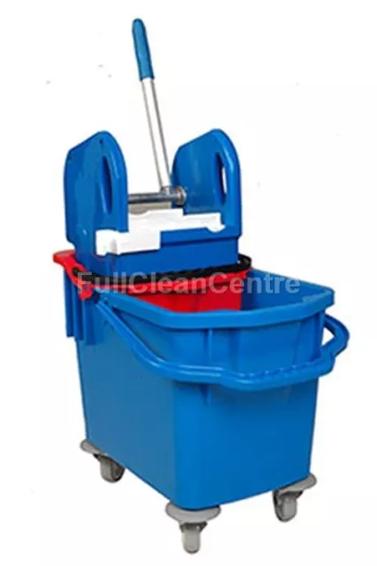 25L Ergo Kentucky Mop Bucket With Wheels & Double Bucket For Dirty Water