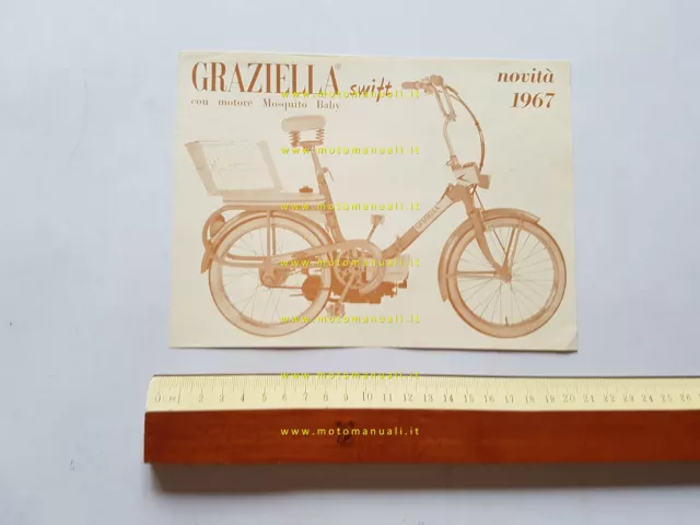 Carnielli Graziella Swift Garelli Mosquito Baby 1967 depliant originale italiano
