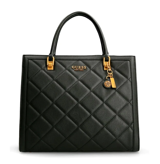 GUESS ABEY Tote Negro, Bolso Mujer Bolso de Mano con Asas