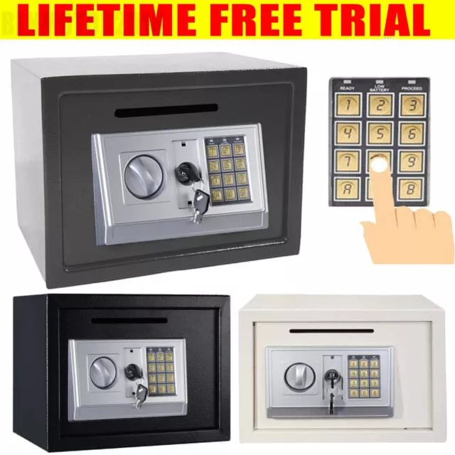 Electronic Password Security Safe Money Cash Deposit Box Office Home Safety Key