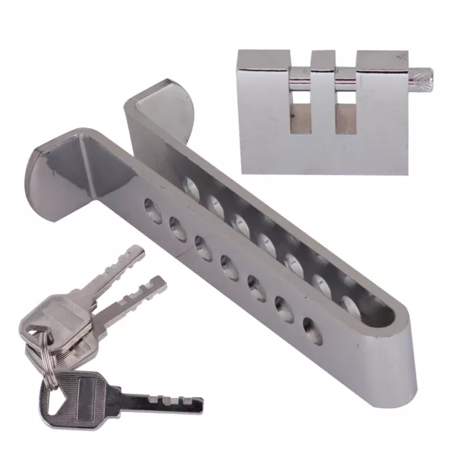 Car Anti-theft Device Stainless 7 Holes Clutch Brake Pedal Security Lock Tools