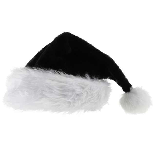 BOW BLACK PLUSH Hat Santa Mushroom Christmas Halloween Miss Bride £7.48