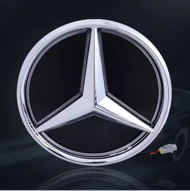 LED Light Mirror Star Emblem Front Grill Chrome LOGO for Mercedes Benz W205 W212 3