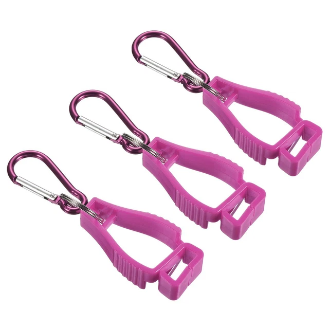Guanto Protettivo,3pz Guanti Presa Clips Gancio Supporto Appendino,Rosa