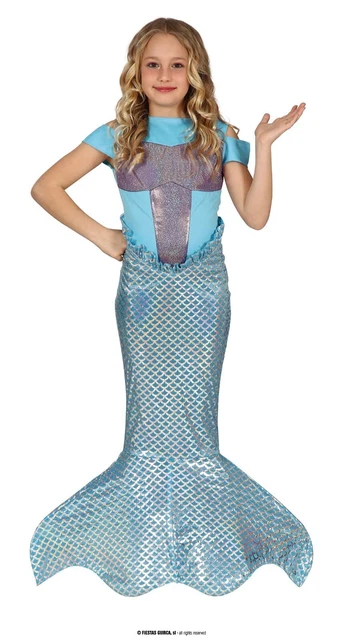 COSTUME SIRENETTA CARNEVALE Vestito Guirca Bambina Sirena Principessa Dei  Mari EUR 22,99 - PicClick IT