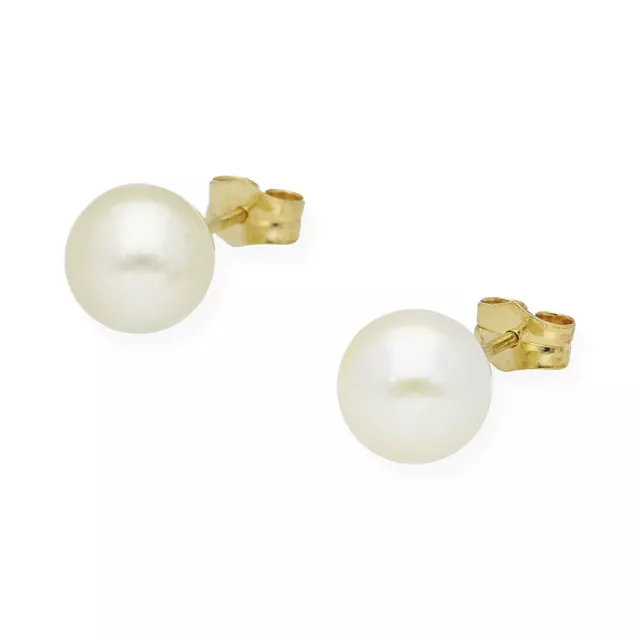 Castellano Jewels Pendientes Mujer Perlas Akoya Blancas Oro de Ley 18K
