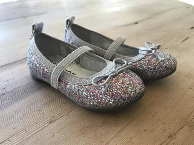 Kenneth Cole Reaction Girls Copy Tap 2 Glitter Shoe Silver toddler 5 Mary Jane