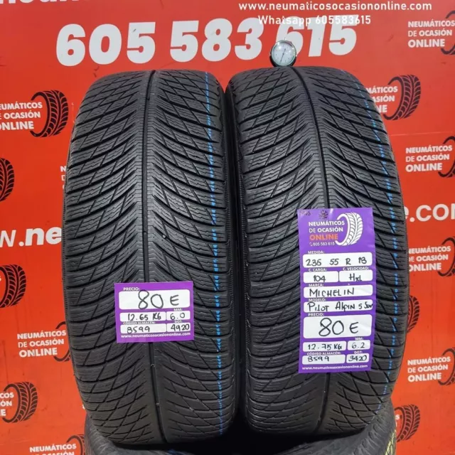 2x 235 55 R18 104H XL 6.2/6.0 MM Michelin Pilot Alpin 5 SUV M+S Ref.8599