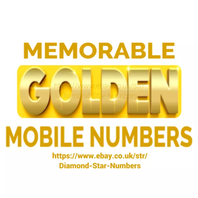 Gold Easy Mobile Number Golden Platinum Vip Uk Pay As You Go Sim Card