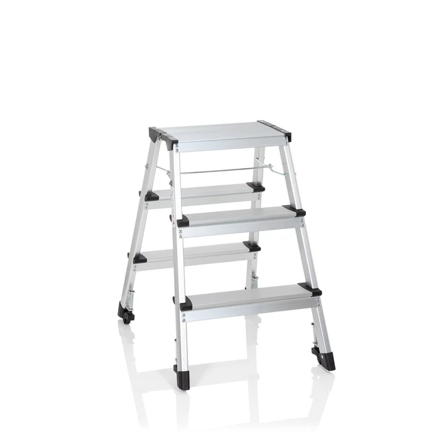 GYYDXXFC Aluminium Trittleiter 80cm - Klappbare Doppelleiter 3-5 Stufen Für Haushalt & Büro