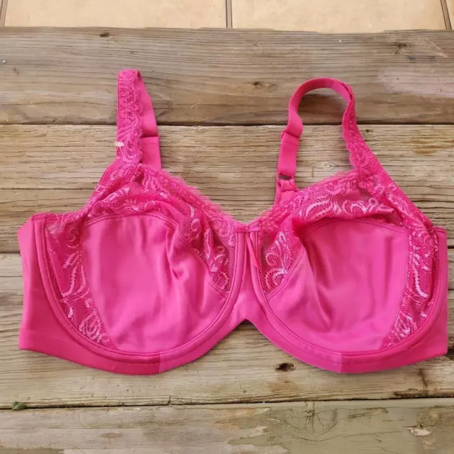 40DD Lilyette 432 Enchantment 3 Section Full Figure Underwire Hot Pink Bra