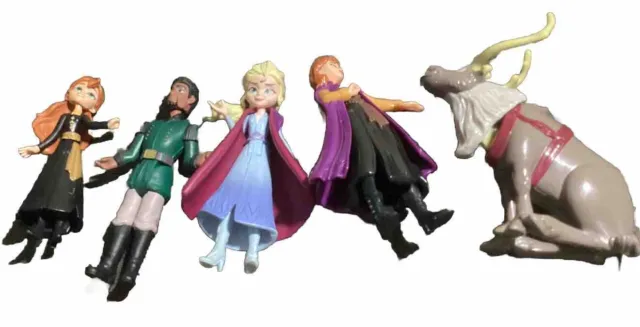 5 Pcs Frozen Elsa Anna Olaf Sven Matthias - Loose Figurines