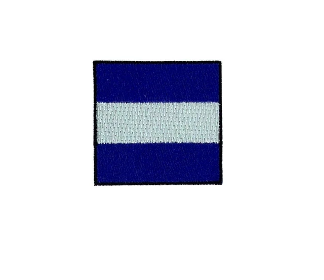 Porte-clés Brodé Personnalisé - Patch écusson Drapeau Maritime Lettre O OSCAR - Fabriqué En France