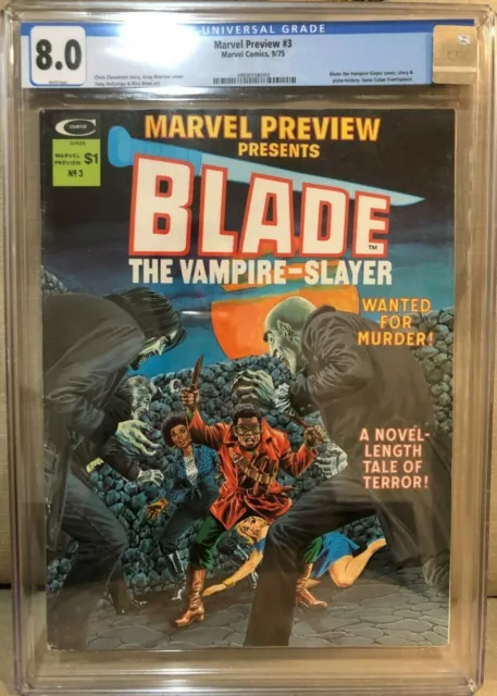 Marvel Preview 3 CGC 8.0 Early Blade - First Appearance of Afari