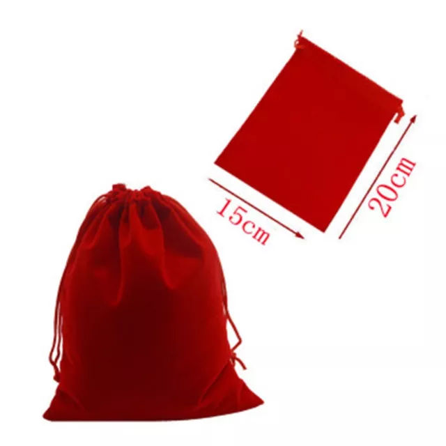 Red Velvet Pouch Drawstring Bags Wedding Favours Gift Party Jewellery Packing