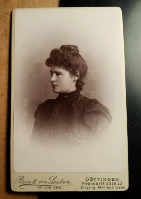 Mädchen - junge Frau - Name Münnemann ?  CDV Bein & von Leistner Göttingen