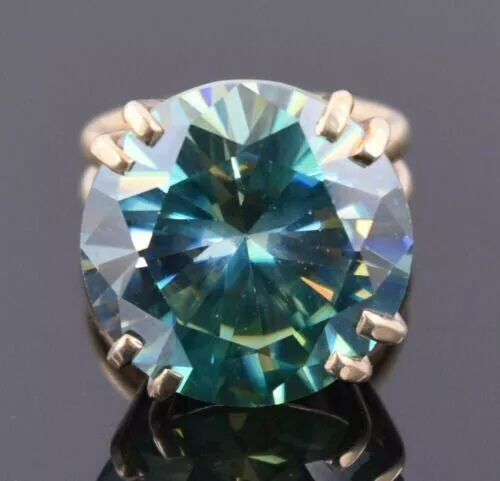 Hermoso anillo de diamantes azul profundo certificado de 3 quilates en...