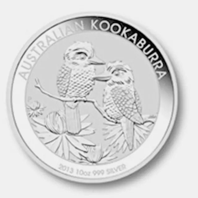 10 Oz 999 Silver Australian Kookaburra 2013 Perth Mint Bullion Coin in Capsule