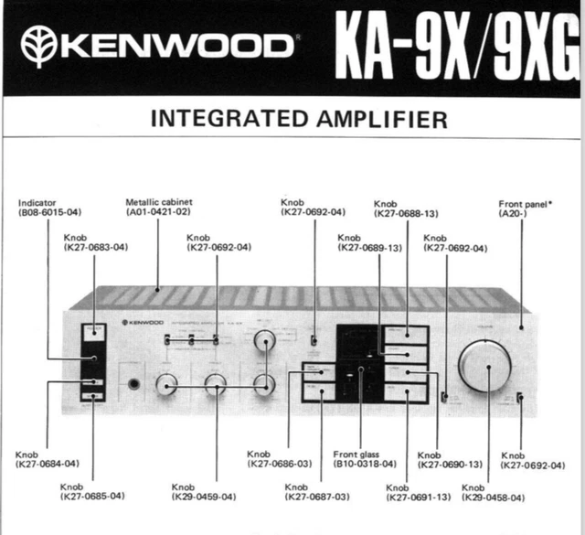 KENWOOD KA-9X, KA-9XG Schematic Diagram Service Manual Circuit Diagram ...