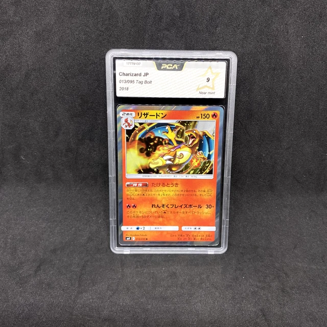 CARD POKÉMON PSA/PCA 9 NM Dracaufeu/Charizard 013/095 sm9 Tag Bolt