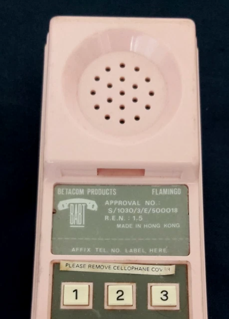 VINTAGE PINK PUSH BUTTON TELEPHONE NOT WORKING FOR SPARES REPAIR OR ...