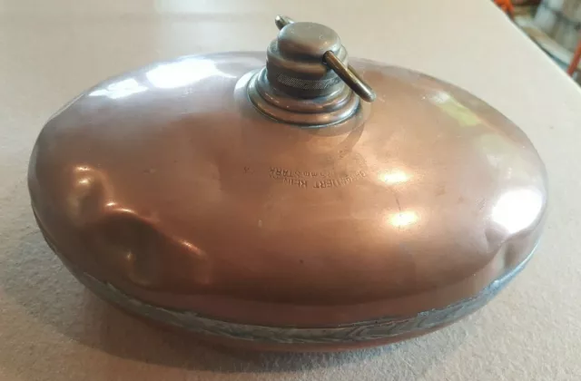 Copper hot water bottle vintage.