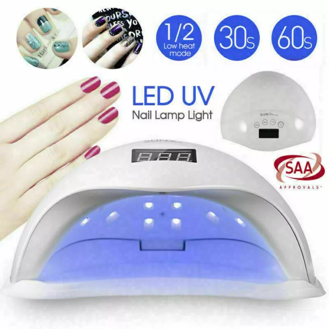 New SUN5 48W LED UV Nail Lamp Light Gel Polish Dryer Manicure Art Curing AU Plug