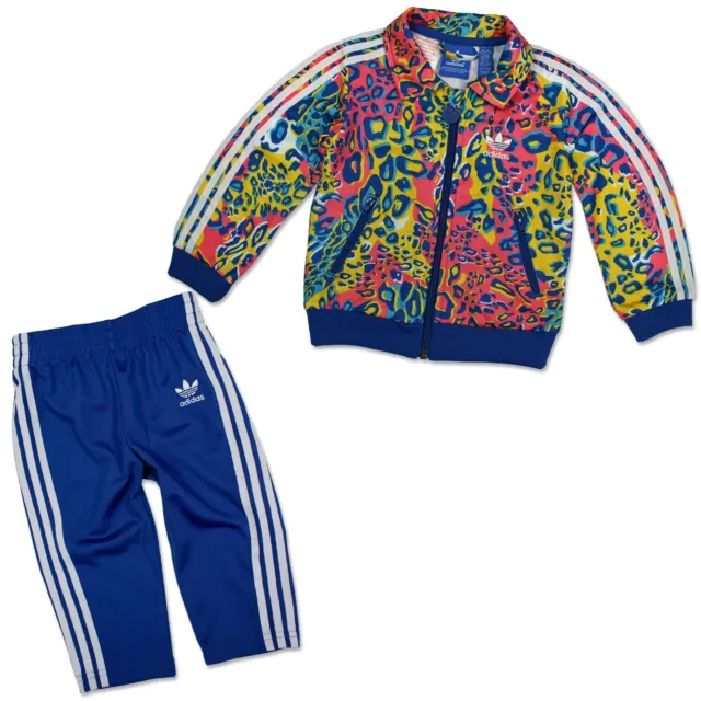 Adidas Originals Infante Regalo Ragazza Parto Completo Blu Colorato Motivo 68
