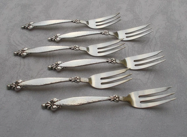 6 Kuchengabeln M.H. Wilkens und Söhne AG Bremen 90er Silber Gabel / Silver Fork