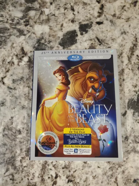 Walt Disney's Beauty and the Beast BLURAY DVD 25th Anniversary Edition Slipcase
