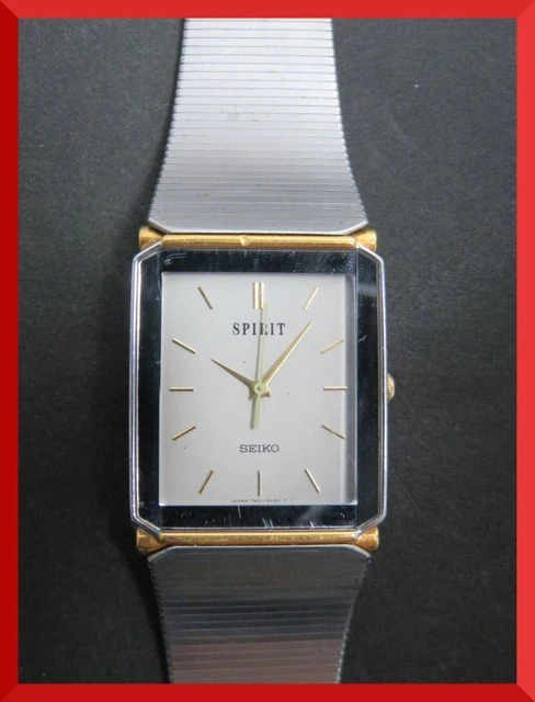 Beauty  SEIKO Spirit Quartz 3 Hand Genuine Belt 7N01 5A50 Men s Watch U125 Wor